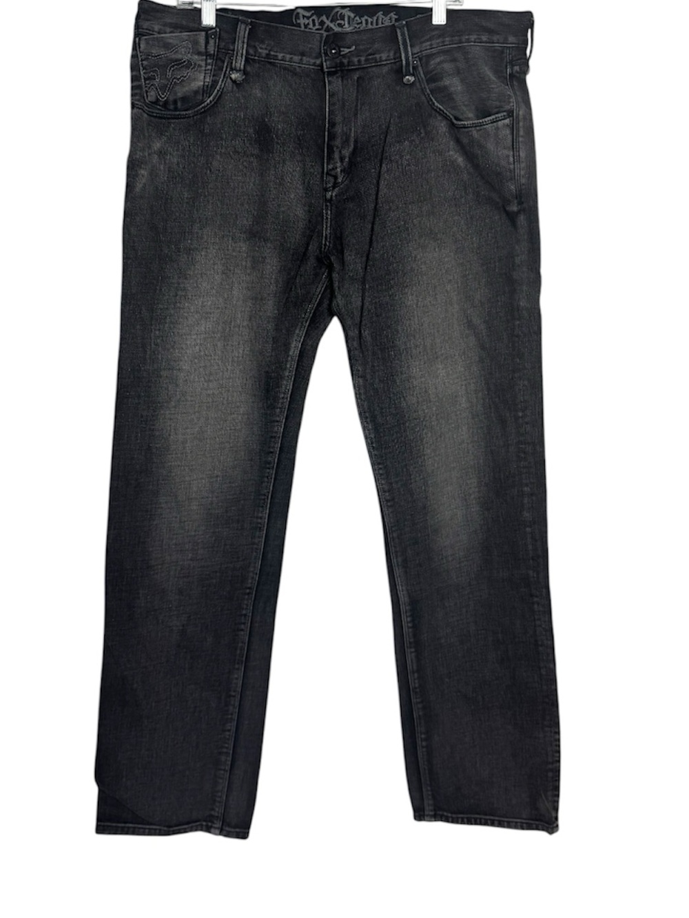 Fox Racing Denim Straight Leg Jeans in Faded Black Size 40